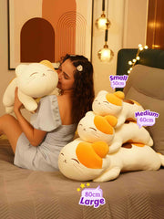 Blissfully Beaming Cutie Cat Cuddle Pillow - Cozy Corner Sleeptime Hug Pillow Room Decor