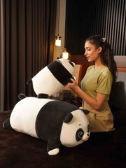 Playful Panda Cuddle Pillow - Cute Baby Panda Bed and Sofa Pillow