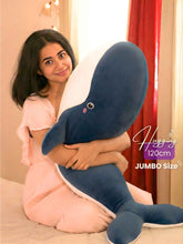 Joyful Jumbo Blue Whale Cuddle Pillow - Cute Nap Cushion Bedroom Home Decor