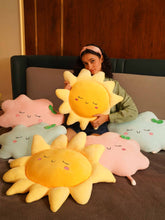 Sunny or Cloudy Blissfully Happy Comfy Cushies - Home Decor Pillow Soft & Cute Sofa Cushion