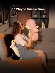 Sweet & Shy Penguin Cuddle Pillow - Cute Sofa Cushion Living Room Decor