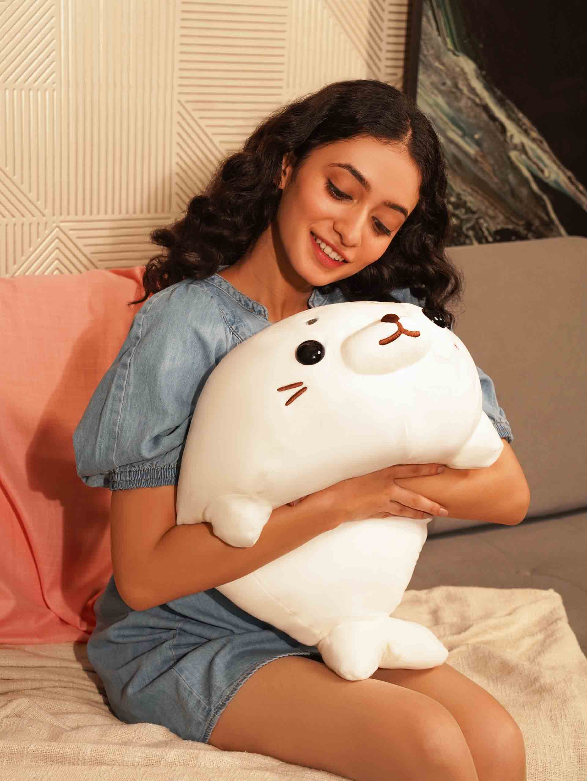 Adorable Roly-Poly Sea Lion Cuddle Pillow - Super Soft Nap Pillow Living Room Sofa Decor