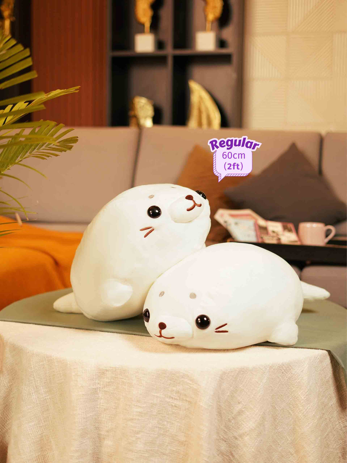 Adorable Roly-Poly Sea Lion Cuddle Pillow - Super Soft Nap Pillow Living Room Sofa Decor