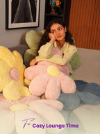 Bloom in Room Flowery Comfy Cushies - Cute Chair Cushion Soft Floor Mat Colorful Living Rooms Decor