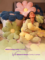 Bloom in Room Flowery Comfy Cushies - Cute Chair Cushion Soft Floor Mat Colorful Living Rooms Decor