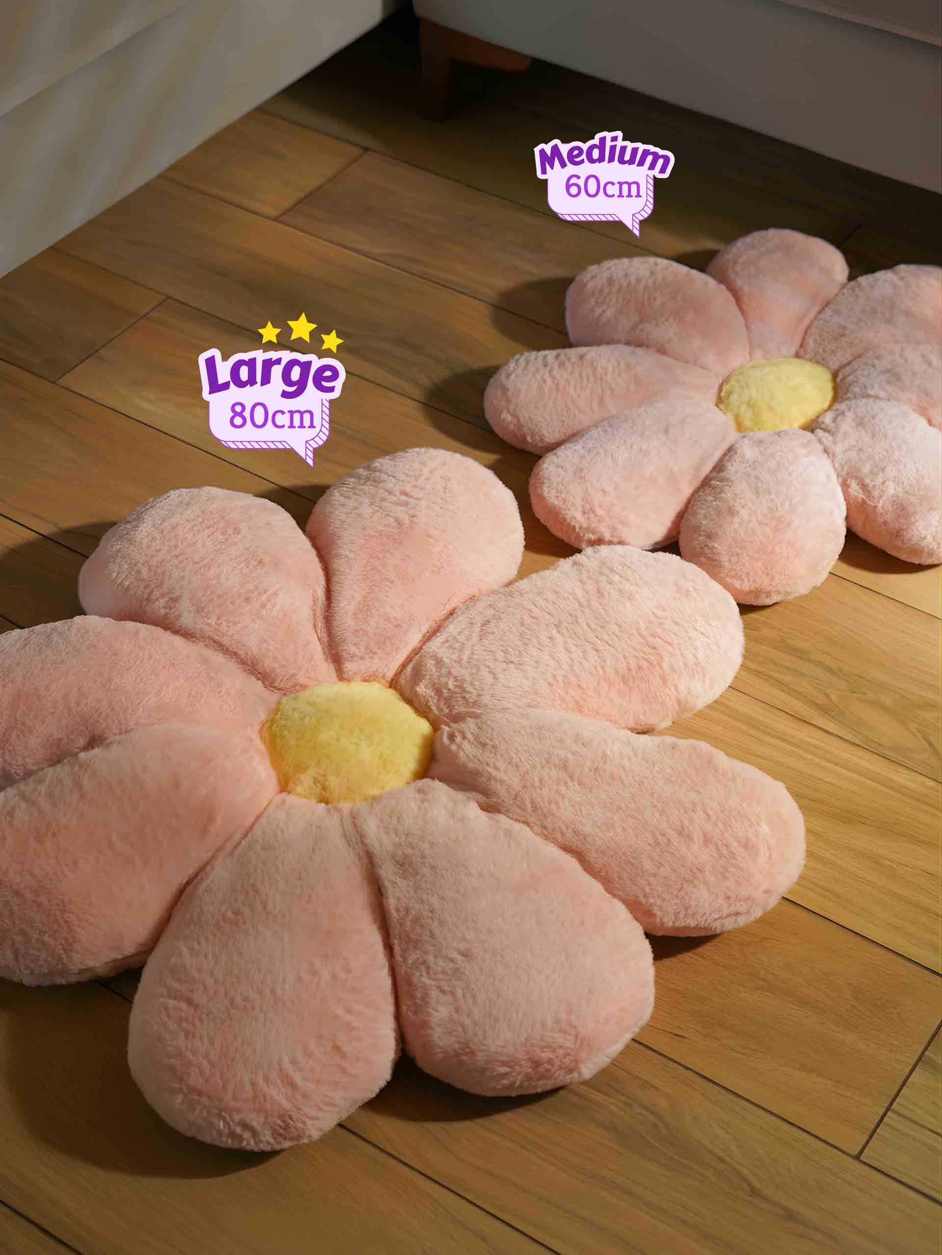 Bloom in Room Flowery Comfy Cushies - Cute Chair Cushion Soft Floor Mat Colorful Living Rooms Decor