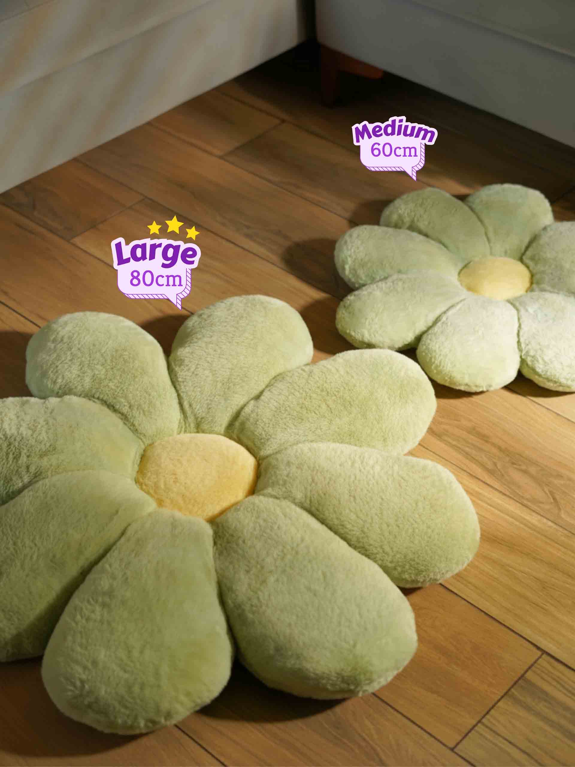 Bloom in Room Flowery Comfy Cushies - Cute Chair Cushion Soft Floor Mat Colorful Living Rooms Decor