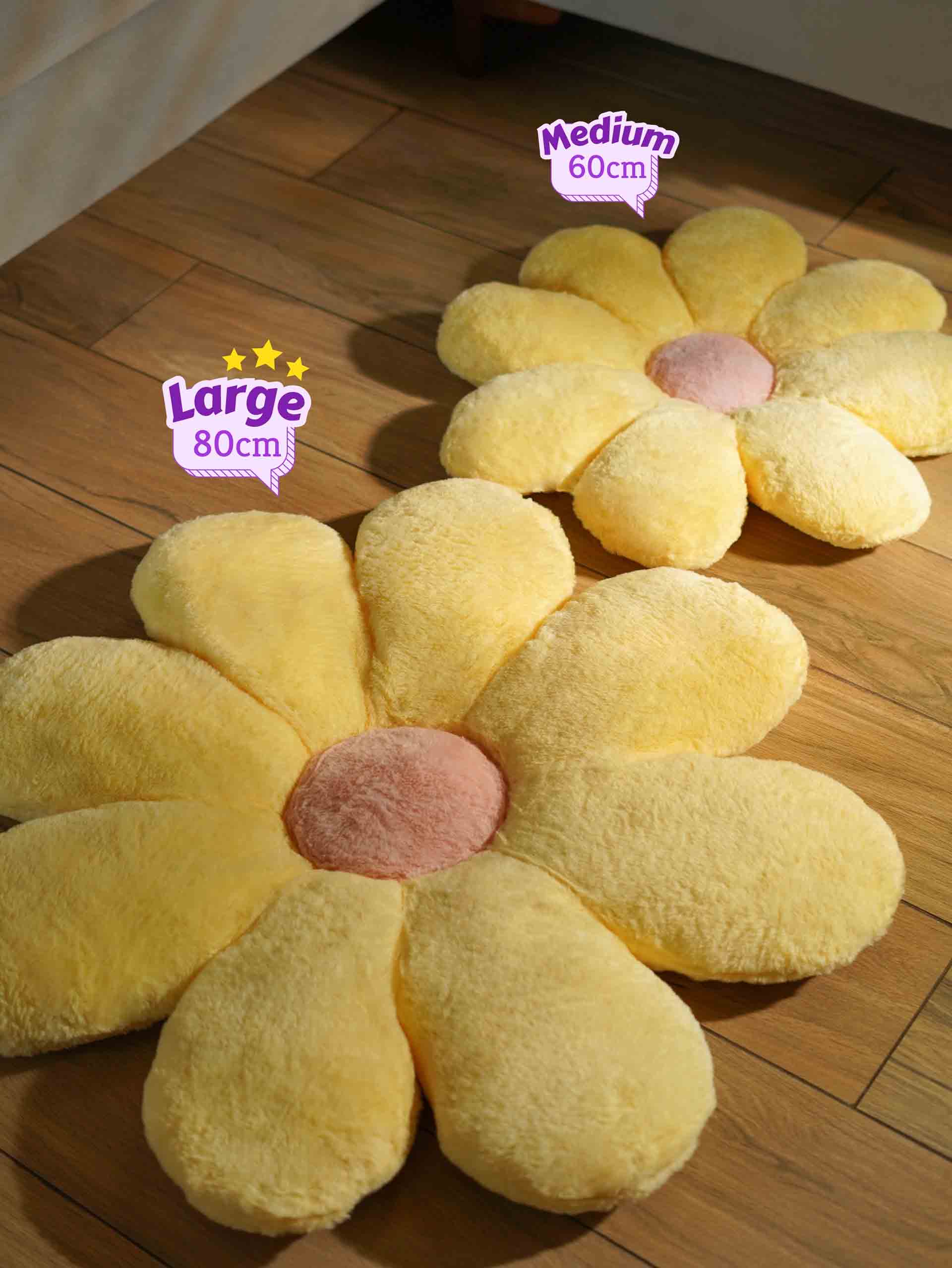 Bloom in Room Flowery Comfy Cushies - Cute Chair Cushion Soft Floor Mat Colorful Living Rooms Decor