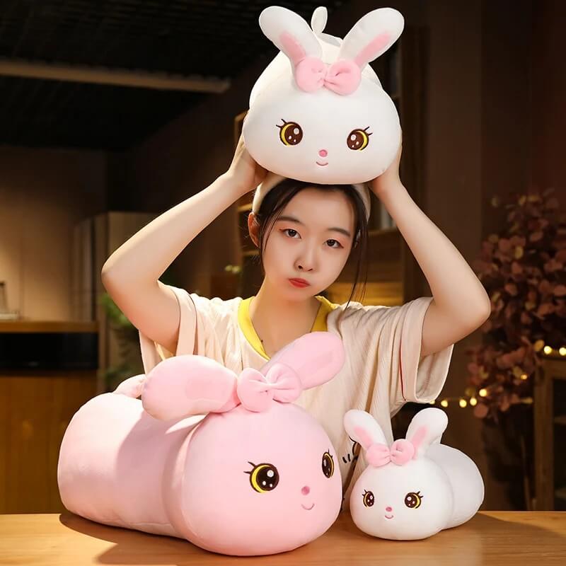 Breezy Bunny Cuddle Pillow - Sweet & Soft Cushion Unique Room Decor