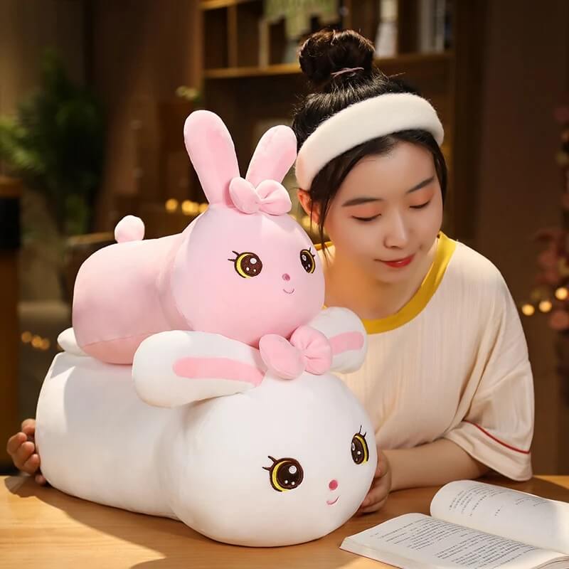 Breezy Bunny Cuddle Pillow - Sweet & Soft Cushion Unique Room Decor