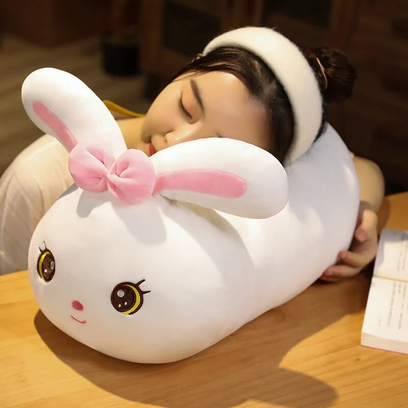 Breezy Bunny Cuddle Pillow - Sweet & Soft Cushion Unique Room Decor