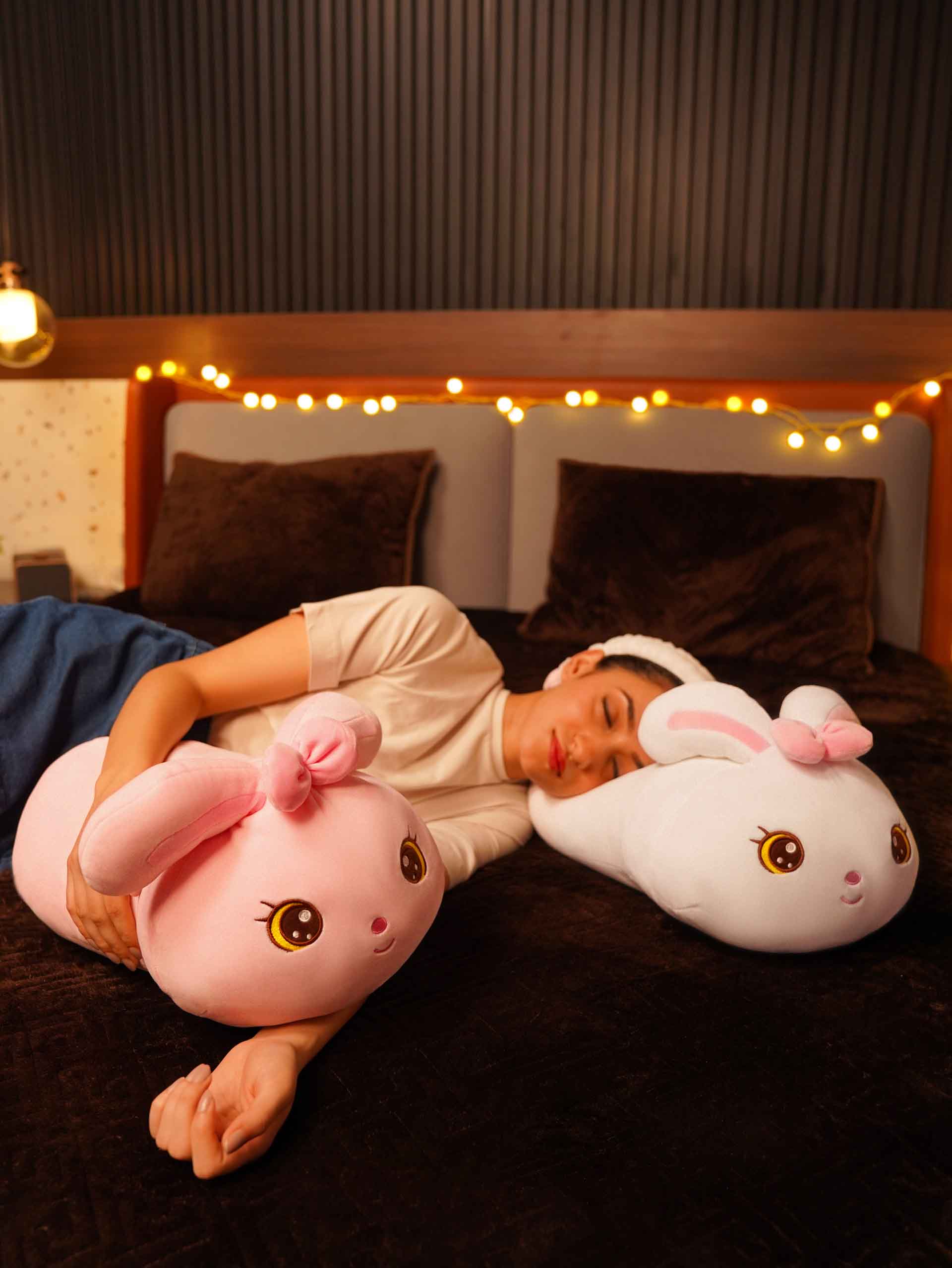 Breezy Bunny Cuddle Pillow - Sweet & Soft Cushion Unique Room Decor