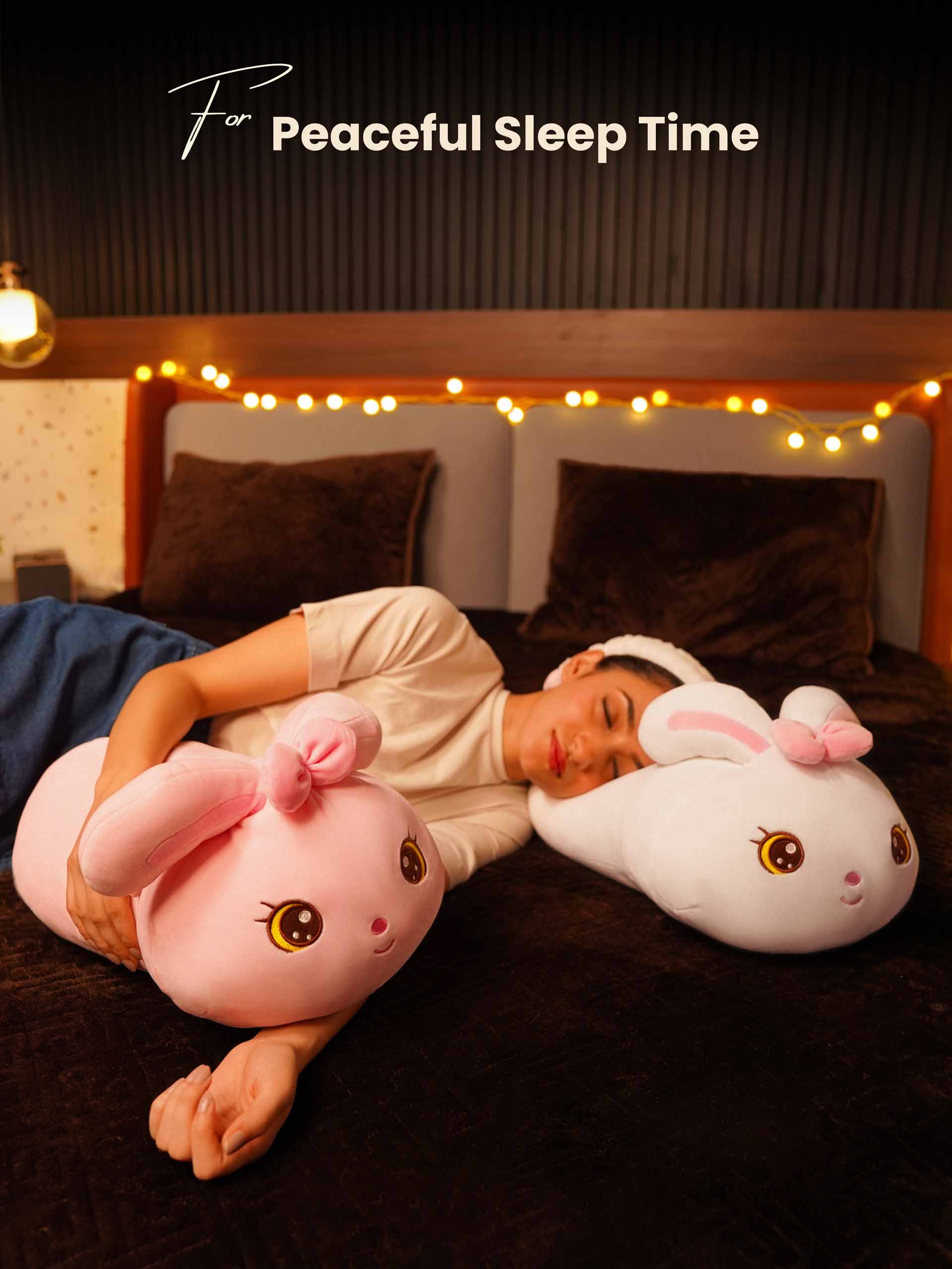 Breezy Bunny Cuddle Pillow - Sweet & Soft Cushion Unique Room Decor