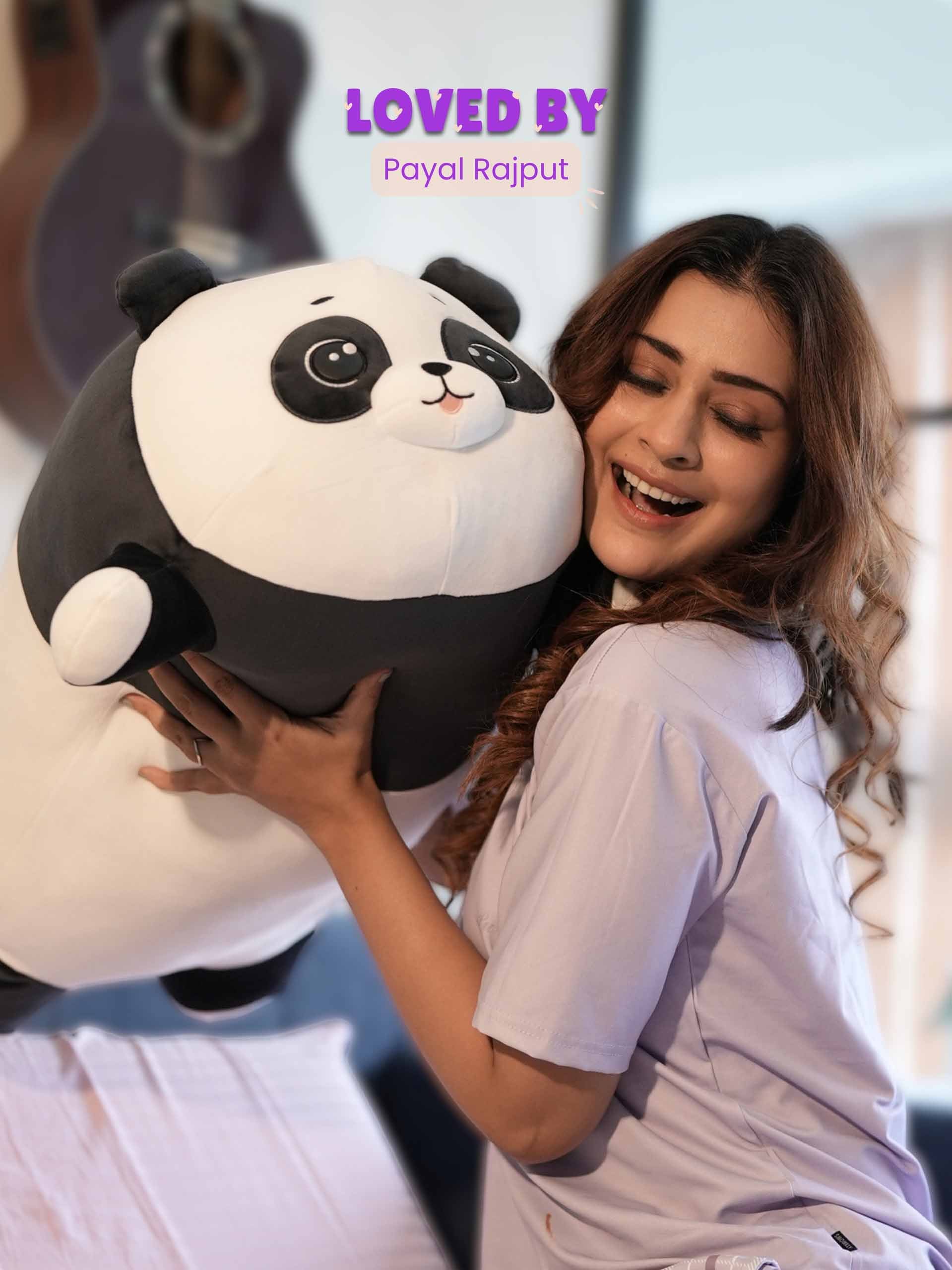 Playful Panda Cuddle Pillow - Cute Baby Panda Bed and Sofa Pillow Main image