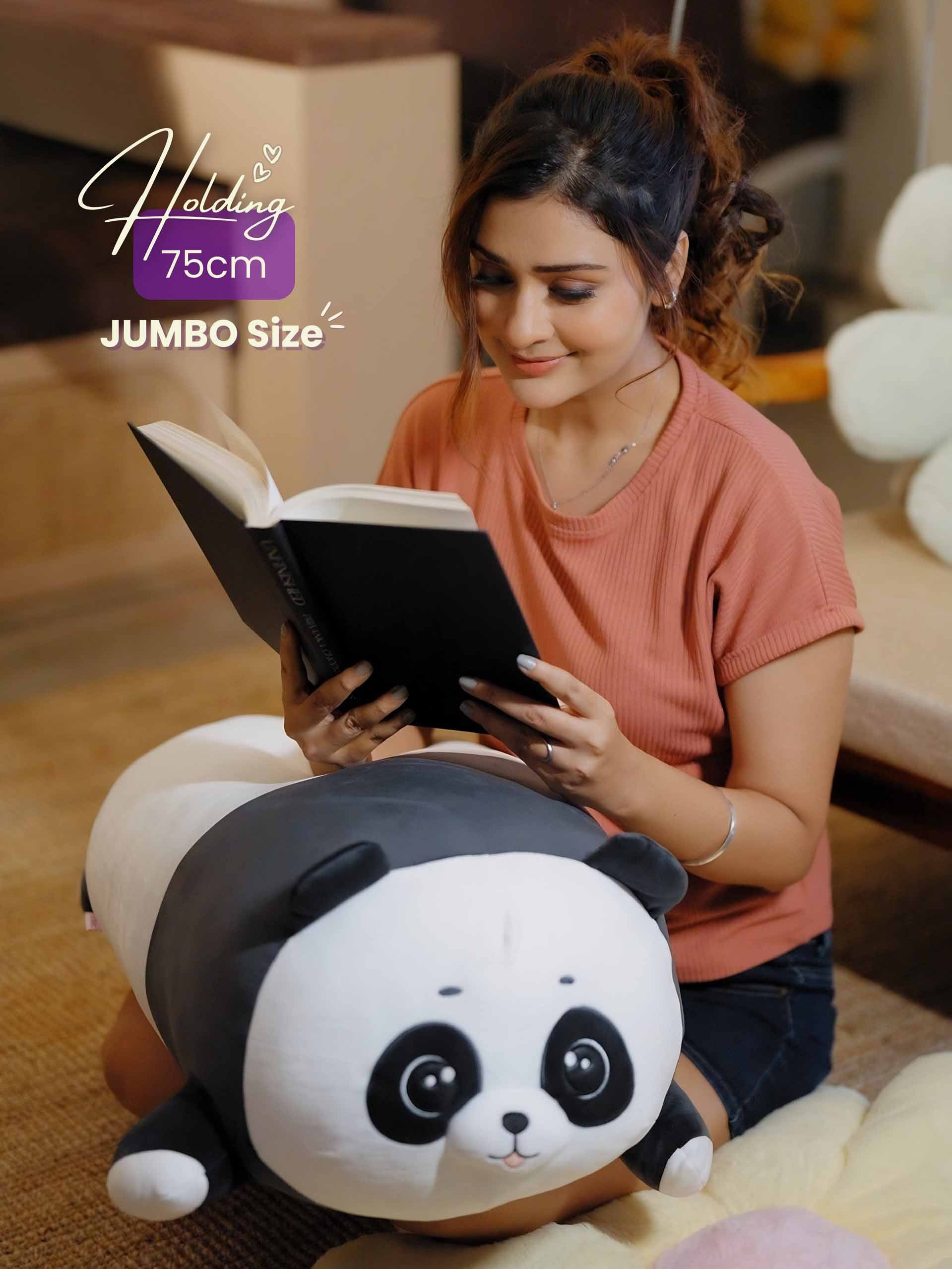Playful Panda Cuddle Pillow - Cute Baby Panda Bed and Sofa Pillow Secondary image