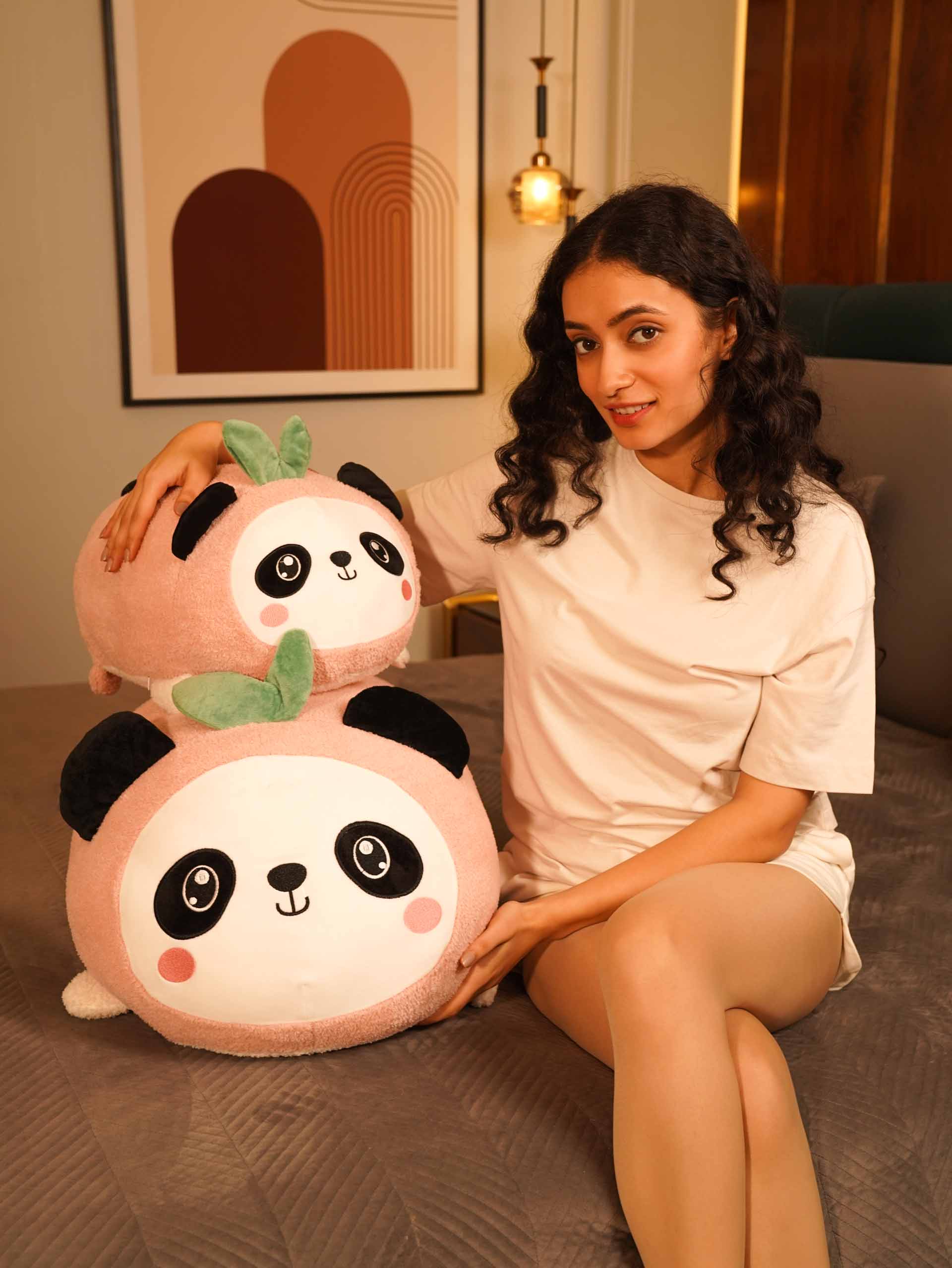 Chubby & Peachy Panda Cuddle Pillow - Cute & Soft Sleeping Pillow Room Decor Main image