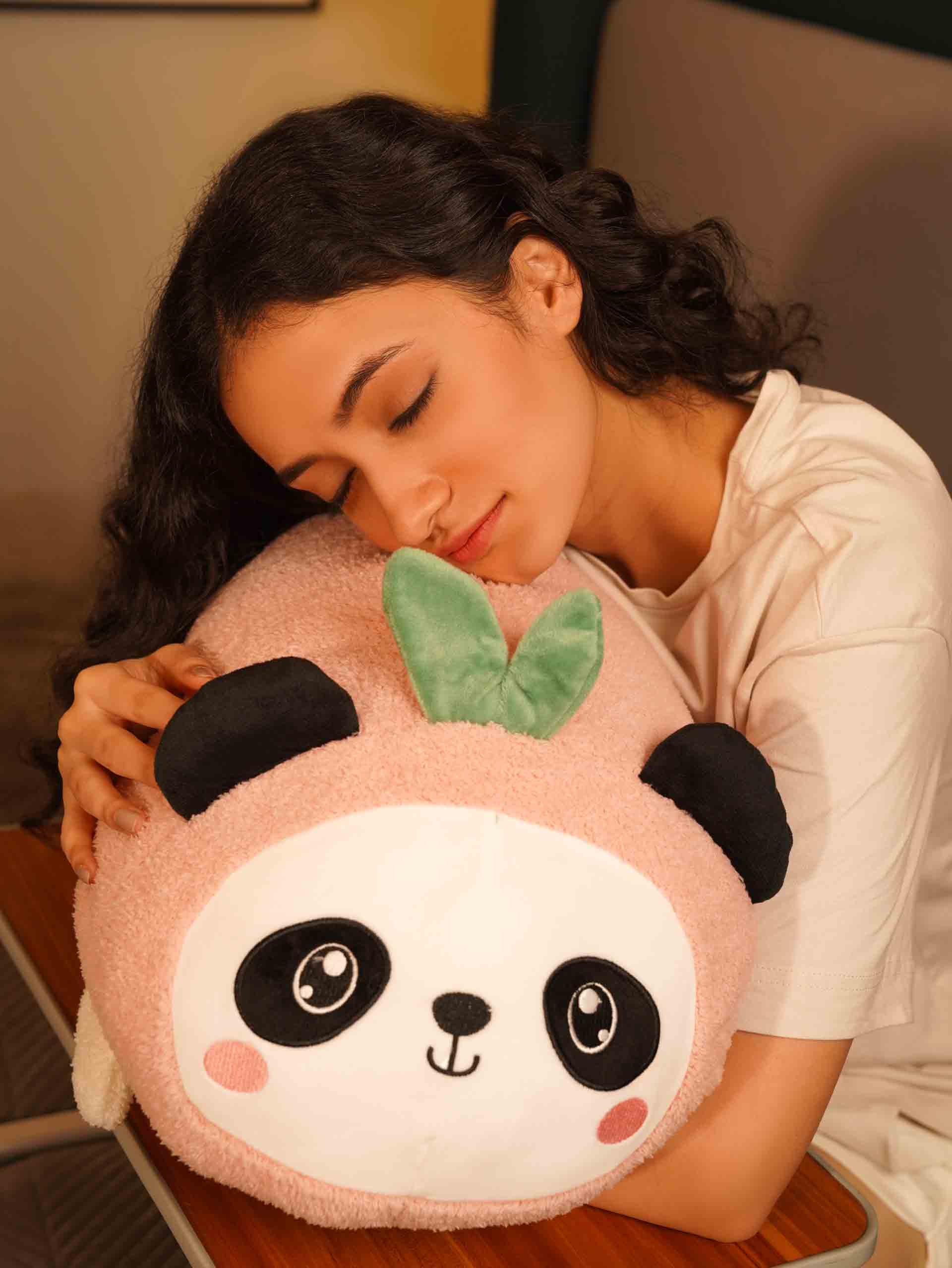 Chubby & Peachy Panda Cuddle Pillow - Cute & Soft Sleeping Pillow Room Decor