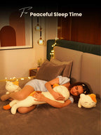 Blissfully Beaming Cutie Cat Cuddle Pillow - Cozy Corner Sleeptime Hug Pillow Room Decor