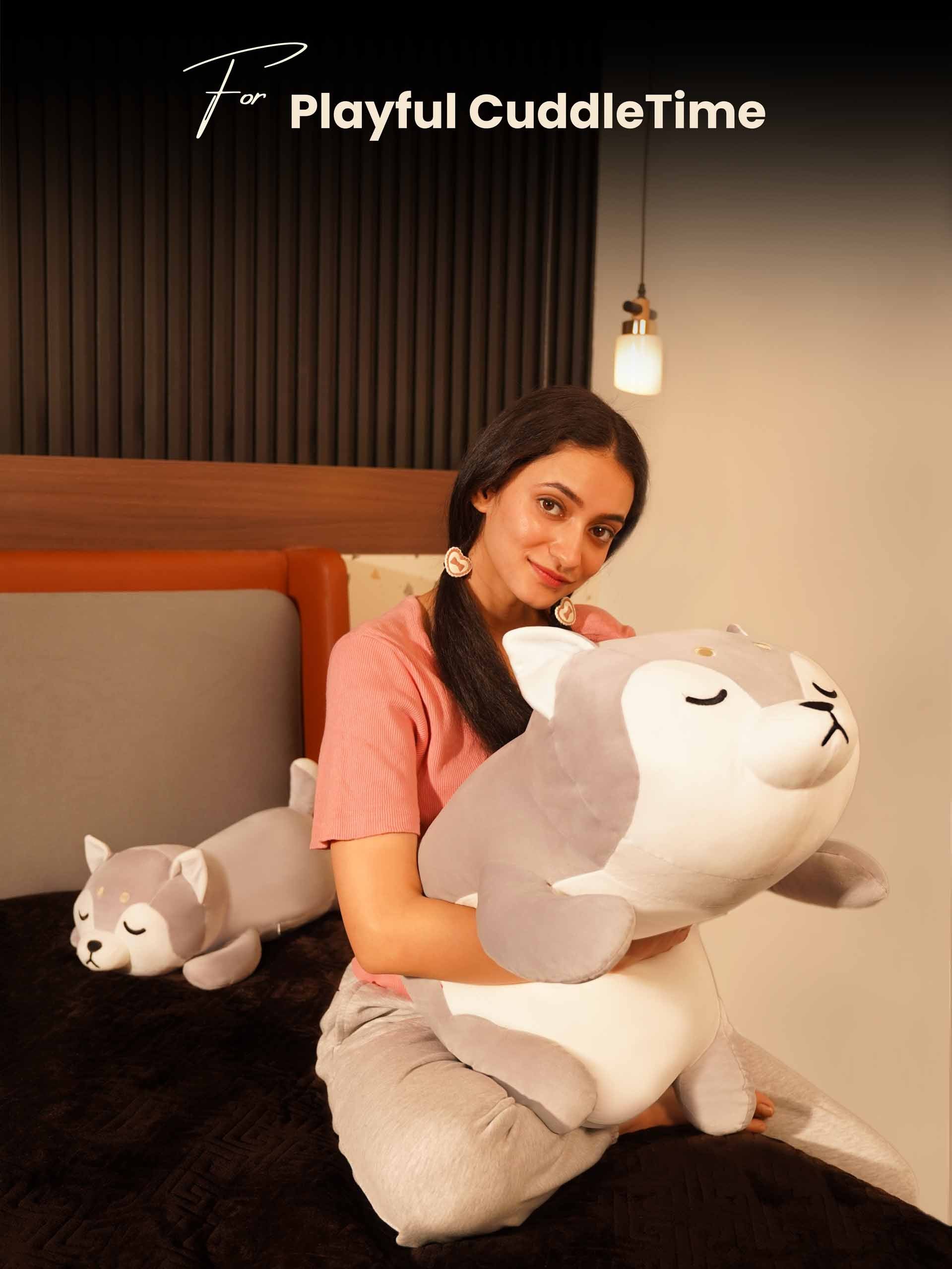 Dozy Dog Cuddle Pillow - Cute Home Decor Sofa Cushion