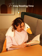 Giant Gullible Goose Cuddle Pillow - Cute White Duck Unique Living Room Decor Cushion
