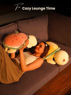 Forever Happy Watermelon Turtle Cuddle Pillow - Cute Soft Sleeping Pillow for Living Room