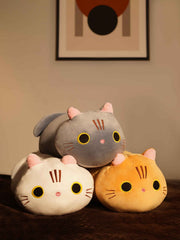 Kitty Cat Cuddle Pillow - Cylindrical Long Bedside Cute Nap Pillow for Sofa