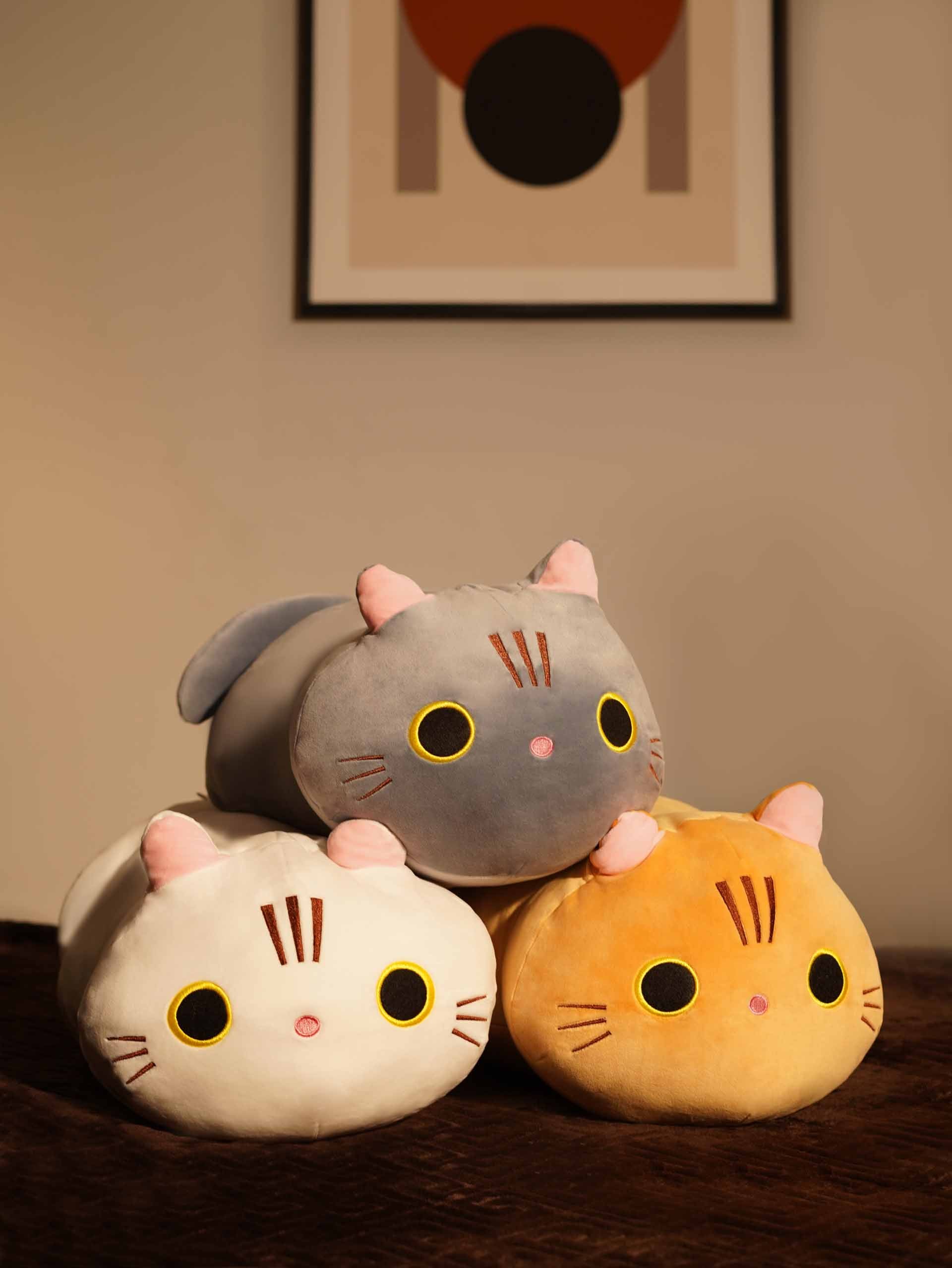 Kitty Cat Cuddle Pillow - Cylindrical Long Bedside Cute Nap Pillow for Sofa Secondary image