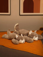 Loyal & Lovable Husky Cuddle Pillow - Soft Lifelike Dog Comforter Cushion Home Decor