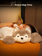 Loyal & Lovable Husky Cuddle Pillow - Soft Lifelike Dog Comforter Cushion Home Decor