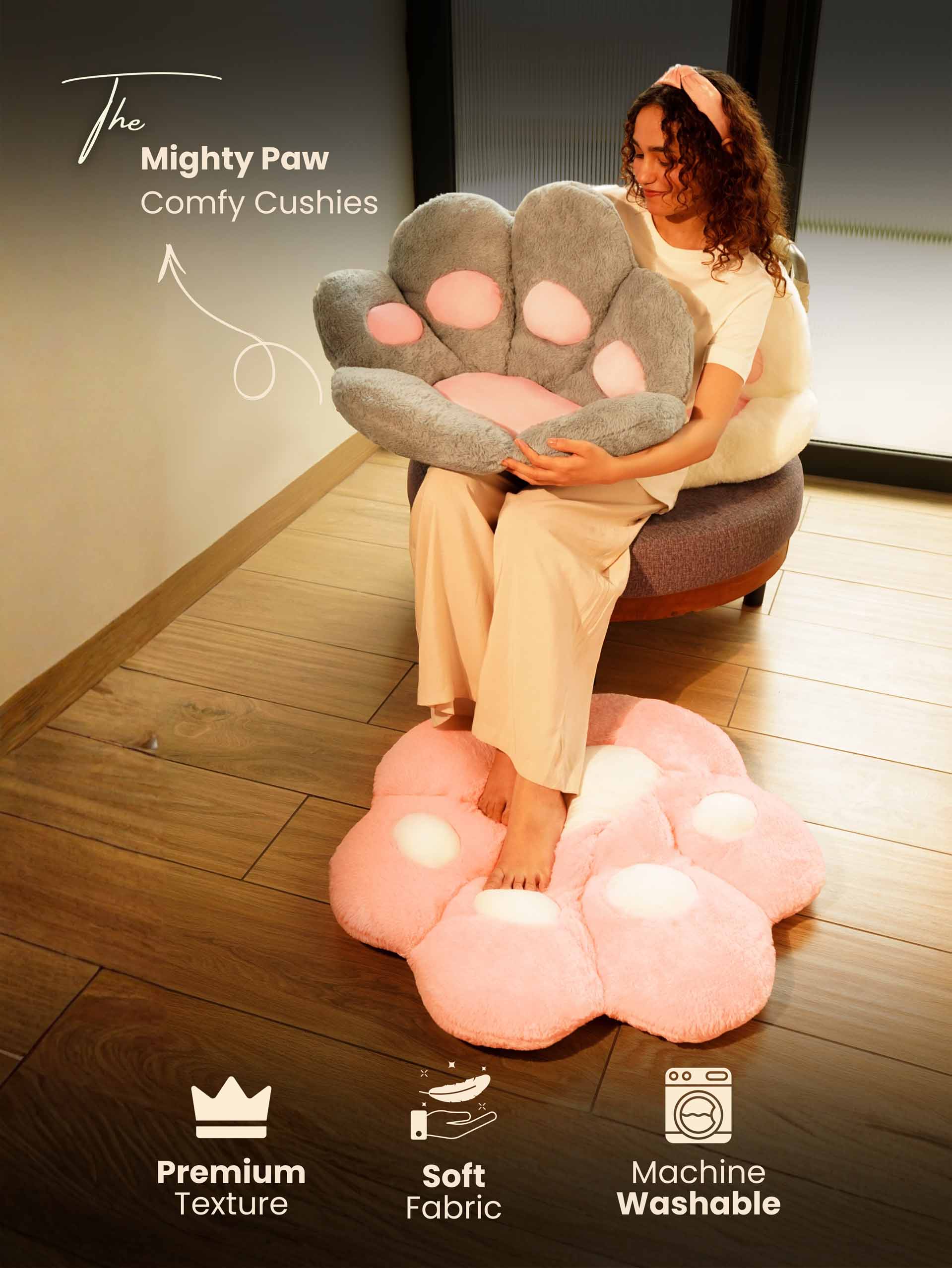 Lighty Mighty Paw Comfy Cushies - Soft Cat Paw Pillow Chair Cushion Home Decor Items