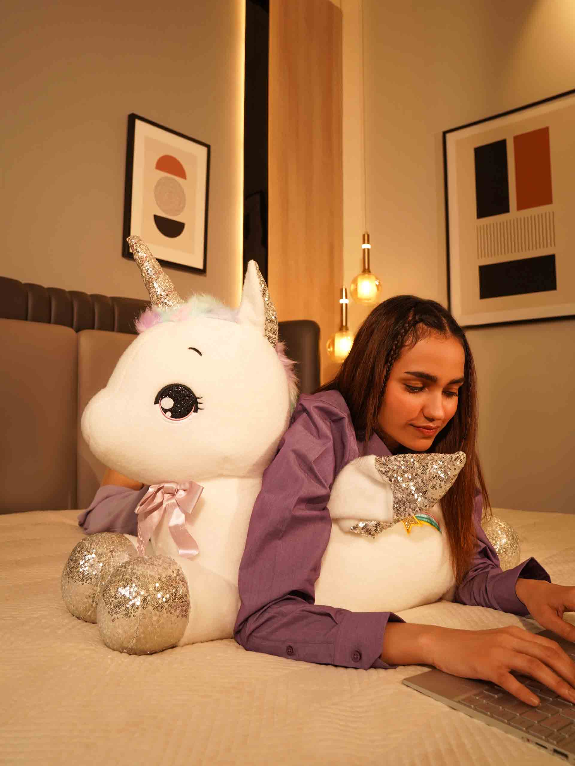 Mystic Unicorn Cuddle Pillow - Cute Couch Pillow Living Room Home Decor