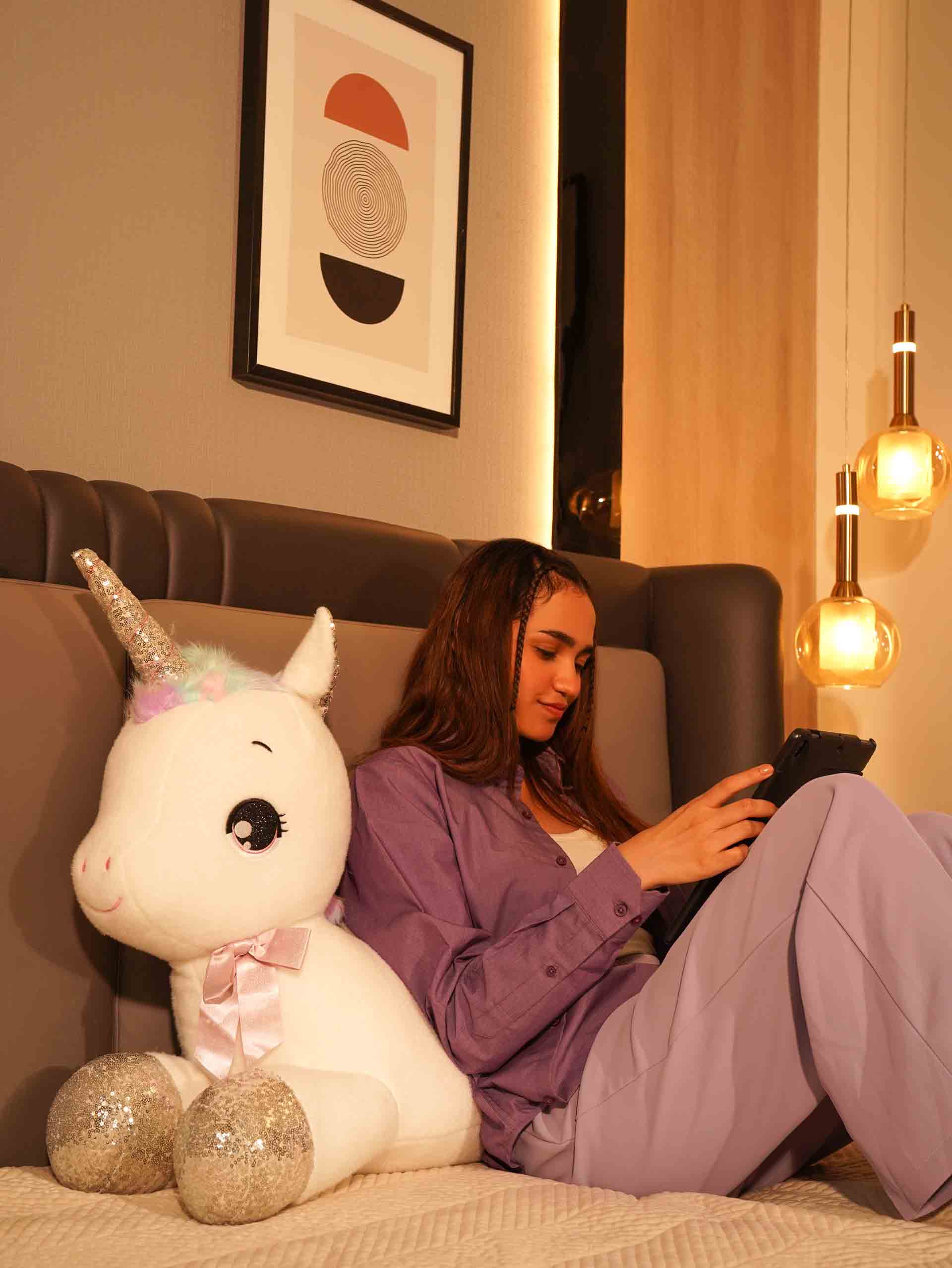 Mystic Unicorn Cuddle Pillow - Cute Couch Pillow Living Room Home Decor