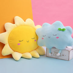 Sunny or Cloudy Blissfully Happy Comfy Cushies - Home Decor Pillow Soft & Cute Sofa Cushion