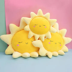 Sunny or Cloudy Blissfully Happy Comfy Cushies - Home Decor Pillow Soft & Cute Sofa Cushion