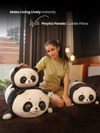 Playful Panda Cuddle Pillow - Cute Baby Panda Bed and Sofa Pillow