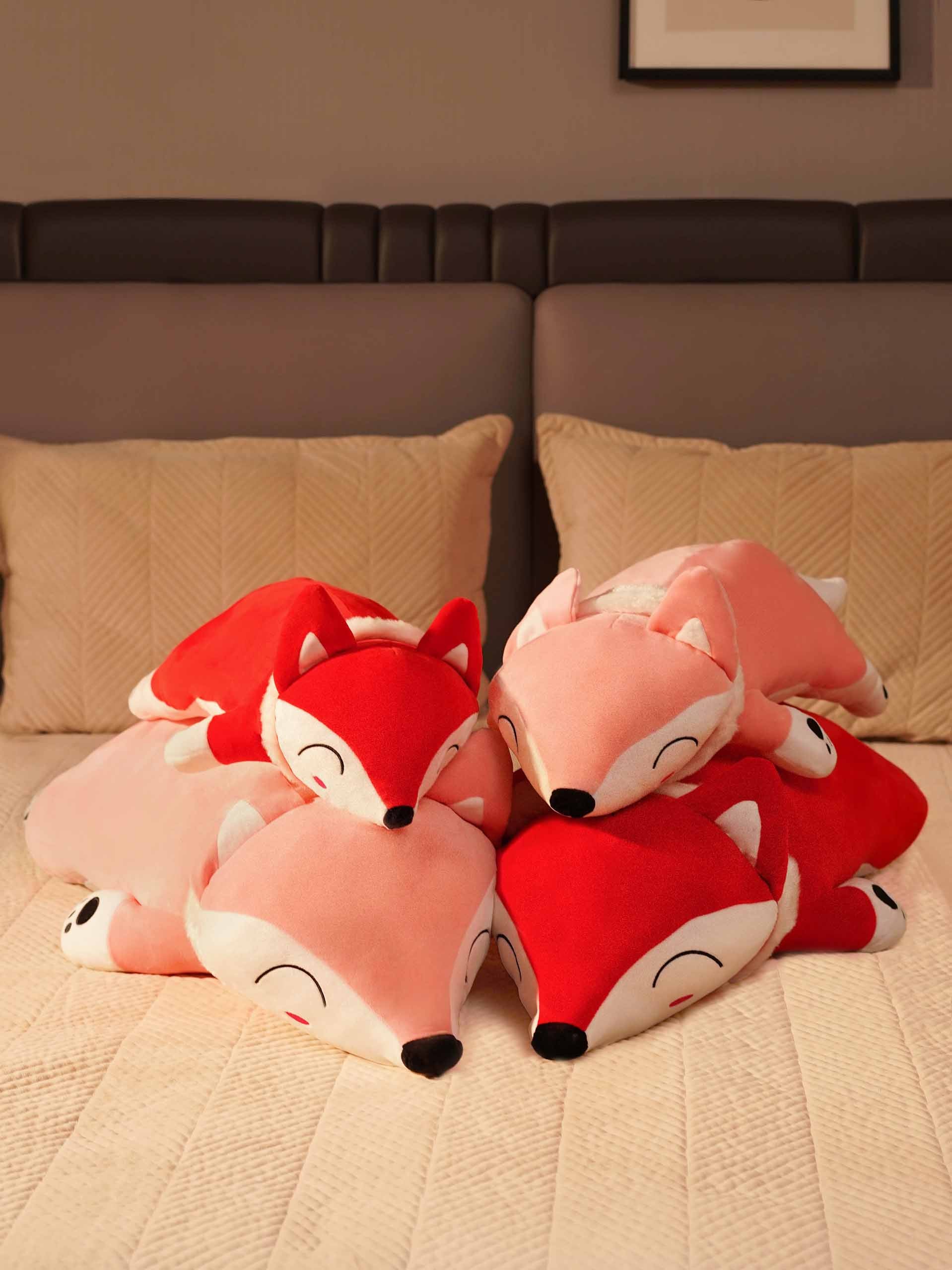 Slyly Sleepy Fox Cuddle Pillow - Cute Animated Animal Sofa Cushion Secondary image