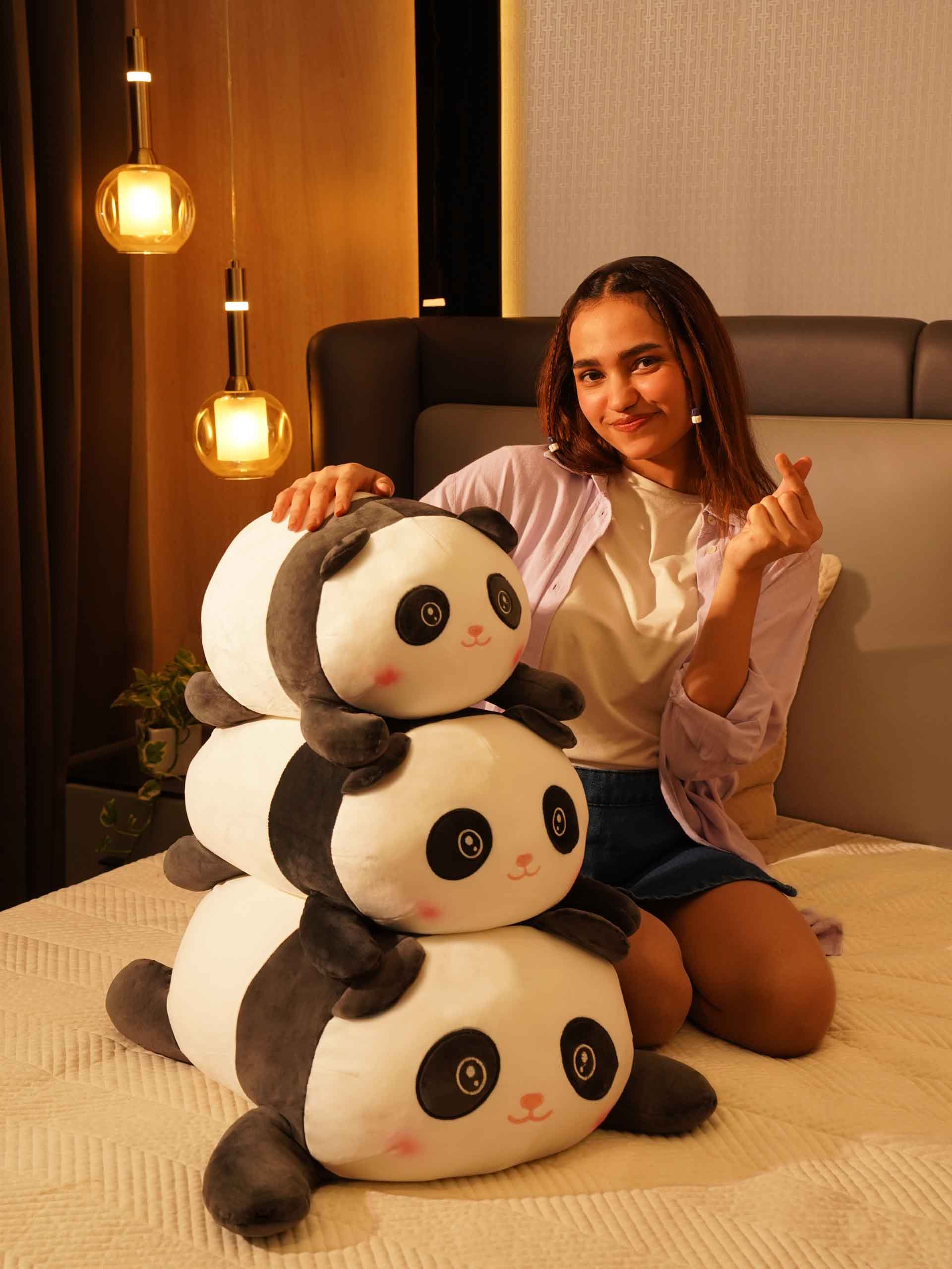 Snuggle Seeker Panda Cuddle Pillow - Cute Panda Bed Cushion Home Decor