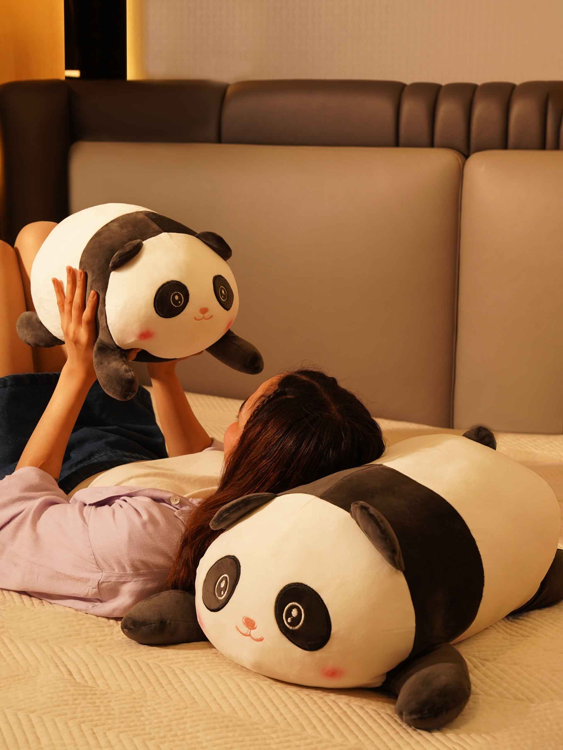 Snuggle Seeker Panda Cuddle Pillow - Cute Panda Bed Cushion Home Decor