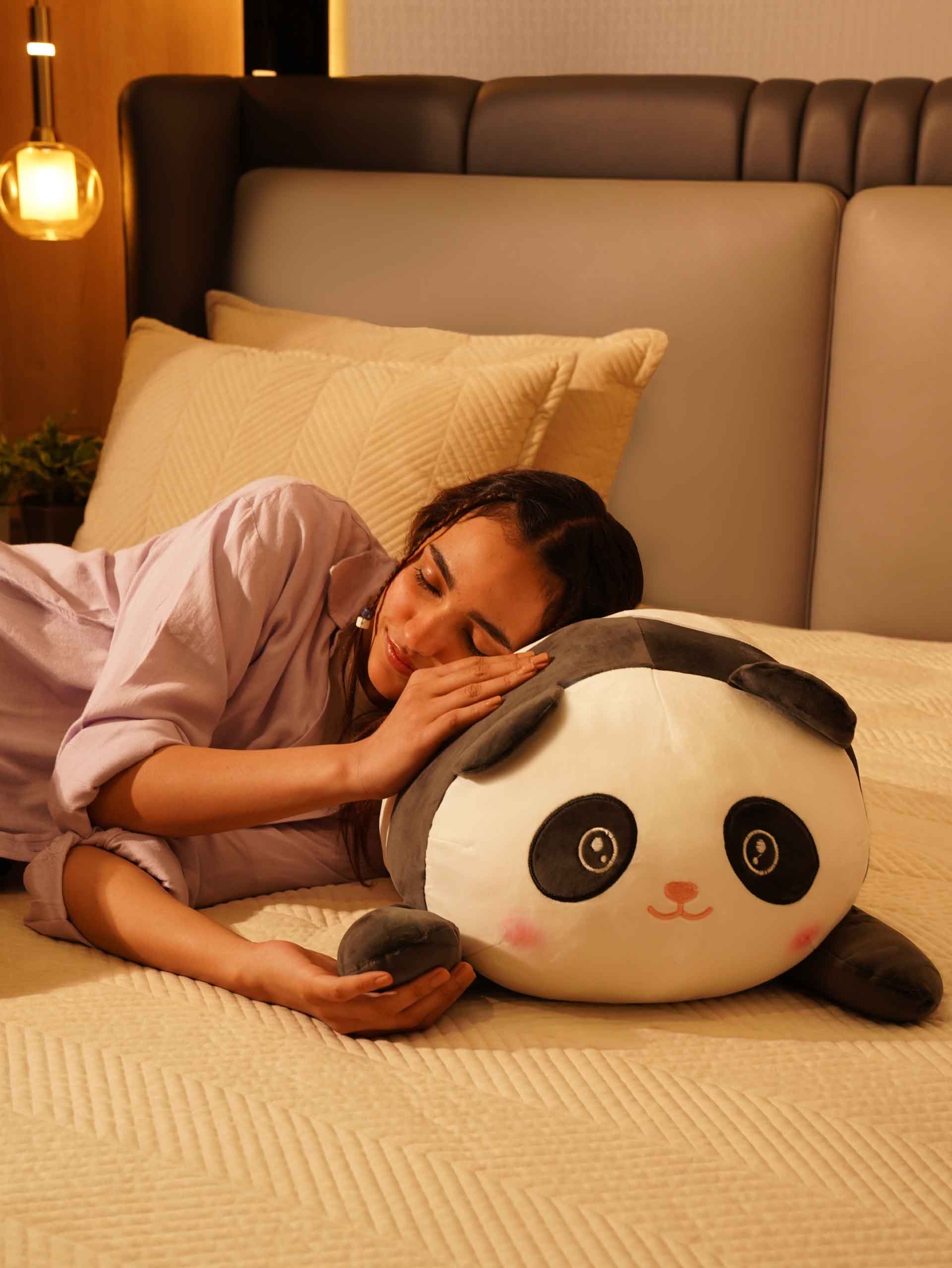 Snuggle Seeker Panda Cuddle Pillow - Cute Panda Bed Cushion Home Decor