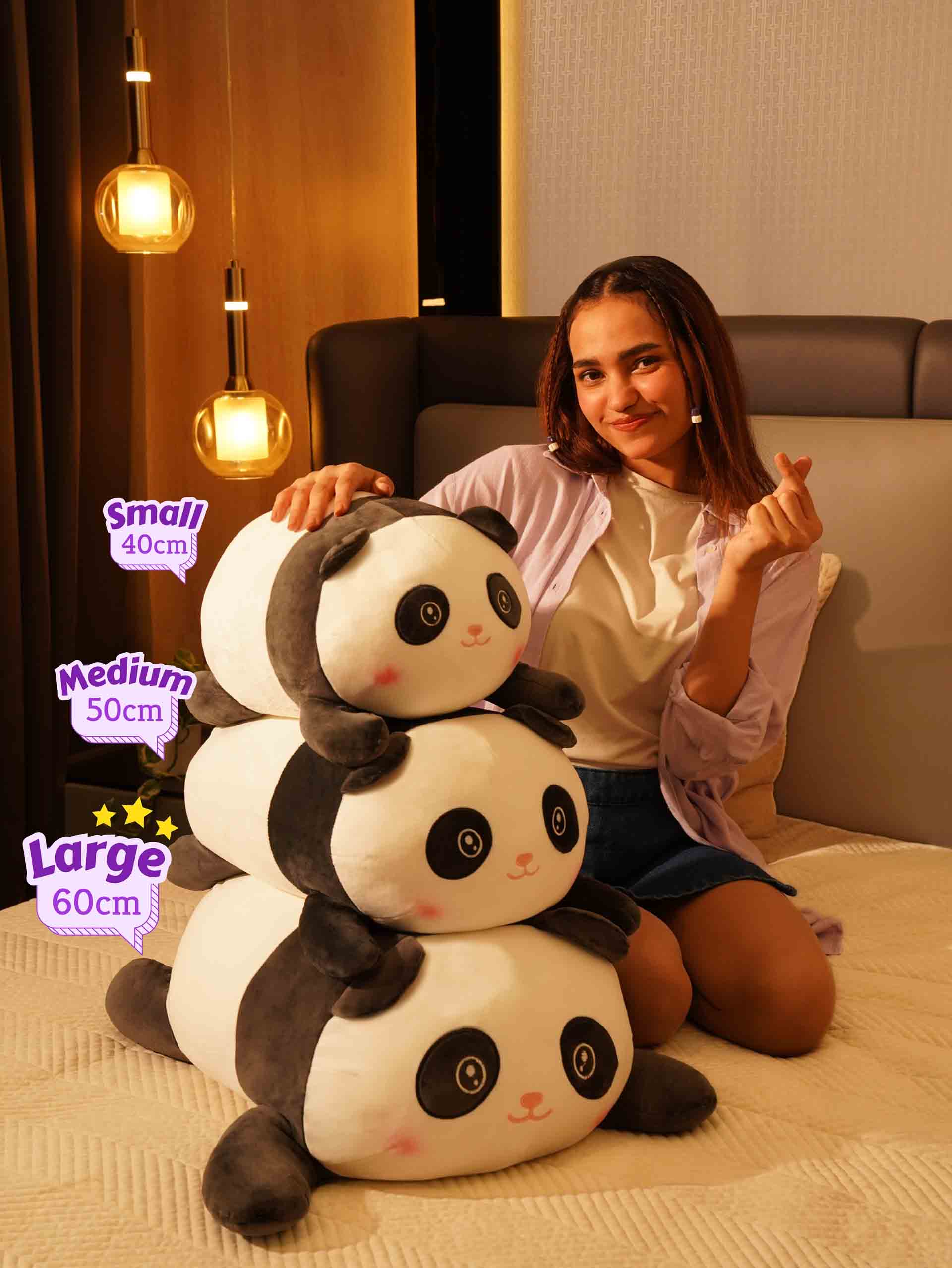 Snuggle Seeker Panda Cuddle Pillow - Cute Panda Bed Cushion Home Decor