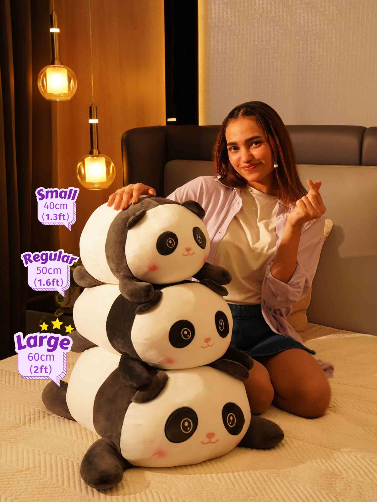 Snuggle Seeker Panda Cuddle Pillow - Cute Panda Bed Cushion Home Decor