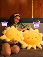 Sunny or Cloudy Blissfully Happy Comfy Cushies - Home Decor Pillow Soft & Cute Sofa Cushion