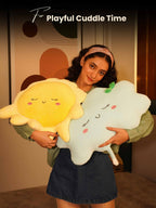 Sunny or Cloudy Blissfully Happy Comfy Cushies - Home Decor Pillow Soft & Cute Sofa Cushion