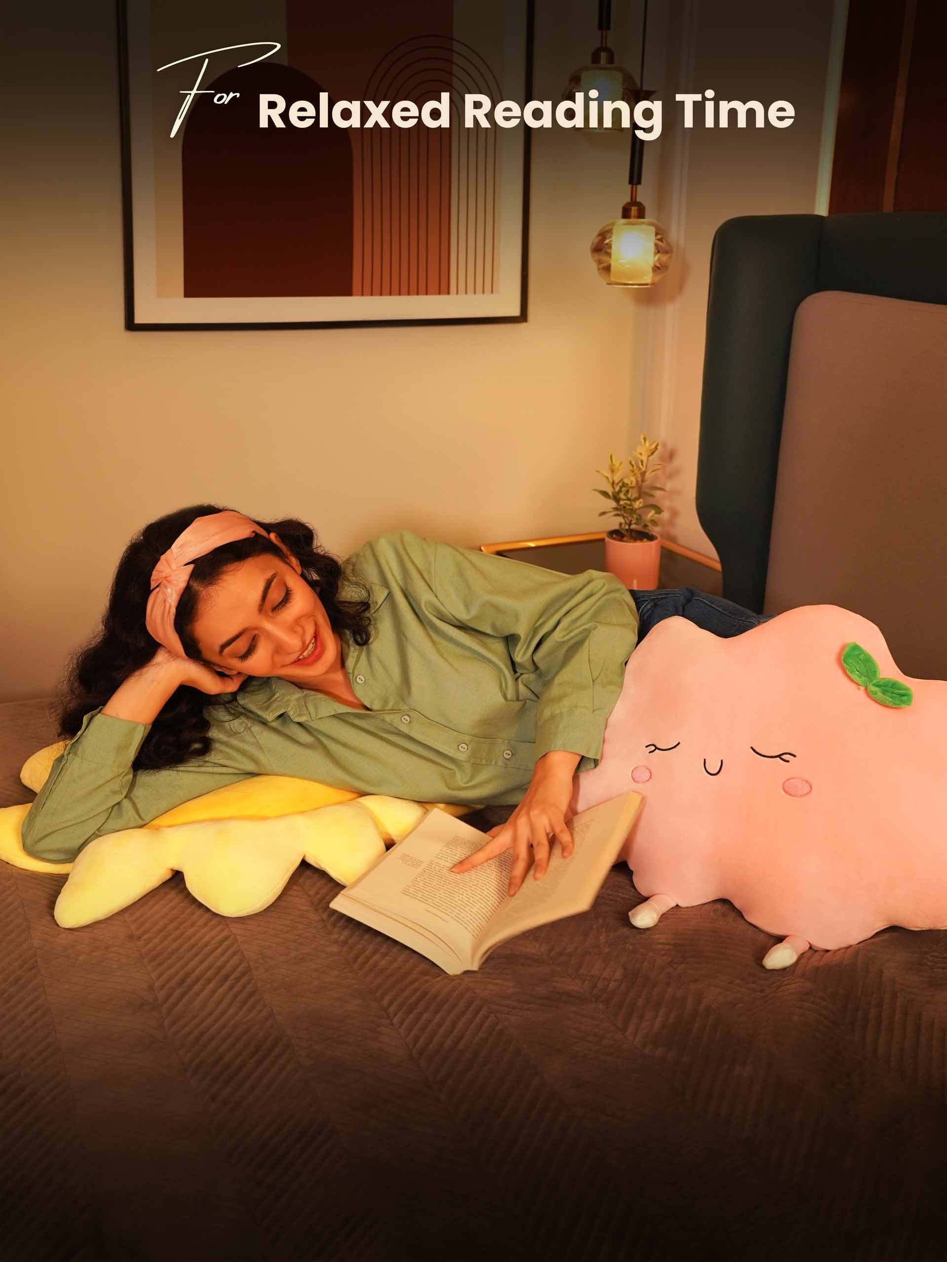 Sunny or Cloudy Blissfully Happy Comfy Cushies - Home Decor Pillow Soft & Cute Sofa Cushion