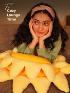 Sunny or Cloudy Blissfully Happy Comfy Cushies - Home Decor Pillow Soft & Cute Sofa Cushion