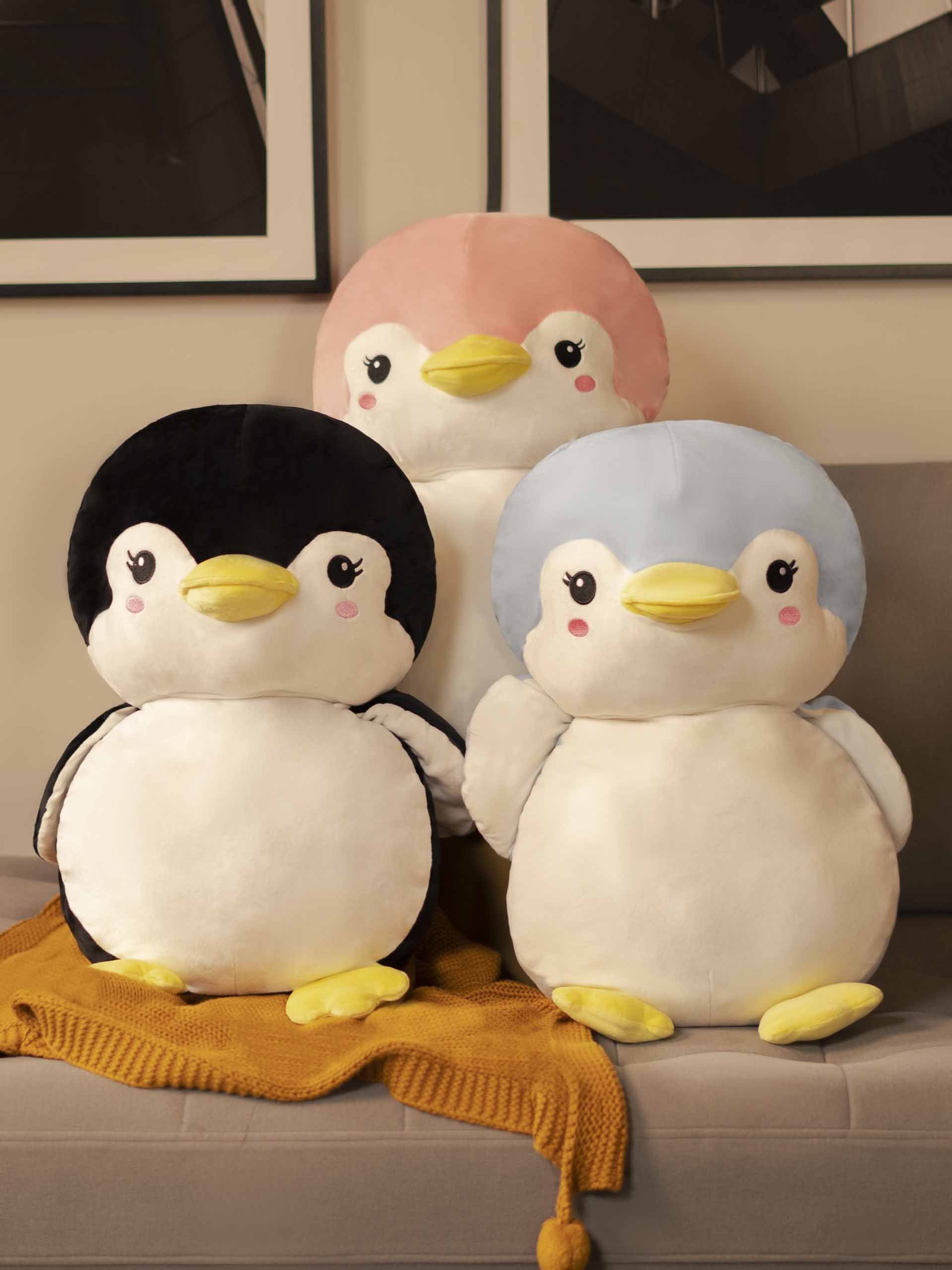 Sweet & Shy Penguin Cuddle Pillow - Cute Sofa Cushion Living Room Decor Secondary image