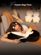 Sweet & Shy Penguin Cuddle Pillow - Cute Sofa Cushion Living Room Decor