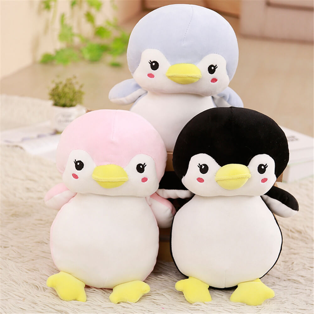 Sweet & Shy Penguin Cuddle Pillow - Cute Sofa Cushion Living Room Decor