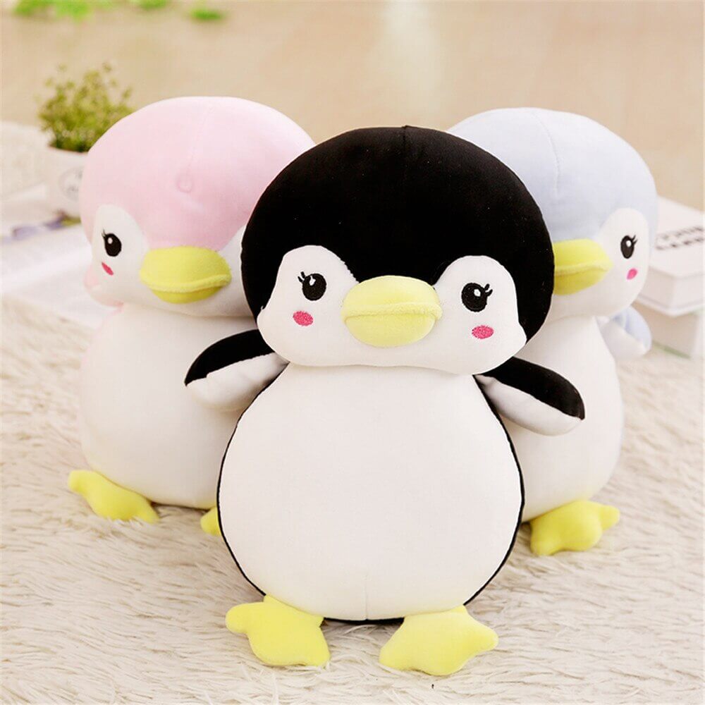 Sweet & Shy Penguin Cuddle Pillow - Cute Sofa Cushion Living Room Decor