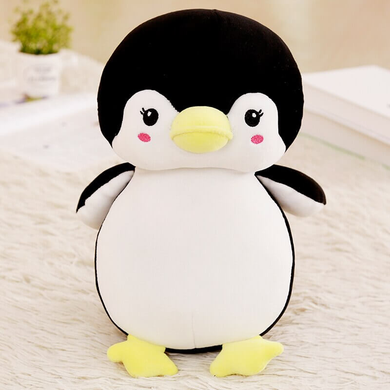 Sweet & Shy Penguin Cuddle Pillow - Cute Sofa Cushion Living Room Decor